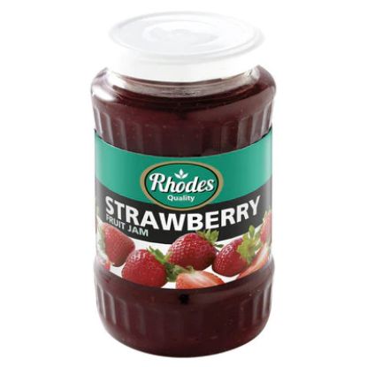 Picture of RHODES STRAWBERRY JAM GLASS JAR 460g