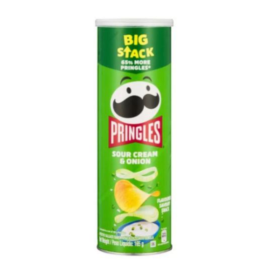 Picture of PRINGLES SOUR CREAM & ONION FLAVOURED SAVOURY SNACK 165g