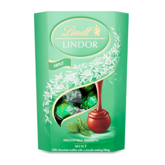 Picture of LINDT LINDOR MINT CHOCOLATE CORNET TRUFFLES 200g  
