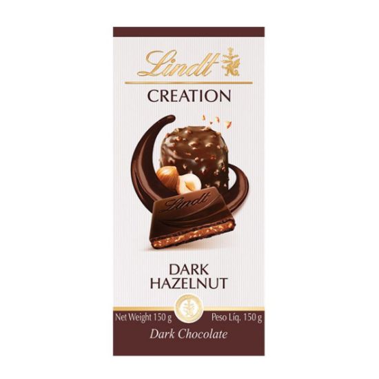 Picture of LINDT CREATION DARK HAZELNUT MILK CHOCOLATE BAR 150g
