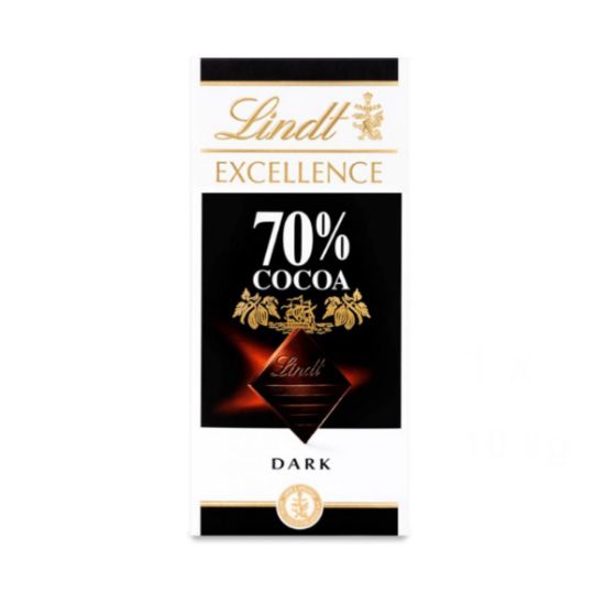 Picture of LINDT EXCELLENCE 70% COCOA DARK CHOCOLATE SLAB 100G 