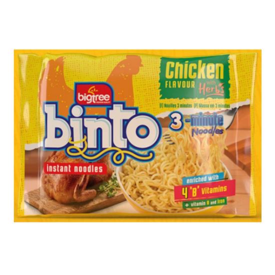Picture of BINTO 3 MIN CHICKEN FLAVOURED INSTANT NOODLES 5x70g