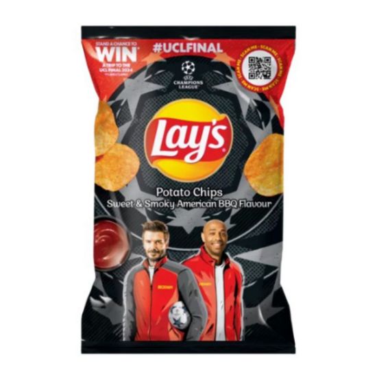 Picture of LAY'S SWEET & SMOKY AMERICAN BBQ FLAVOUR POTATO CHIPS 105g  