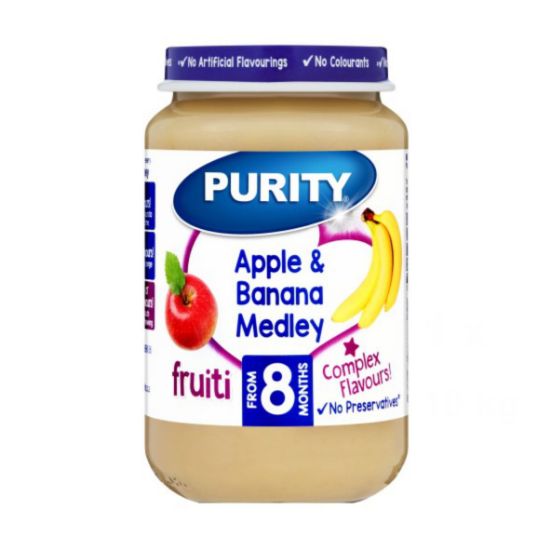 Picture of PURITY THIRD FOODS APPLE & BANANA MEDLEY JAR 200ml