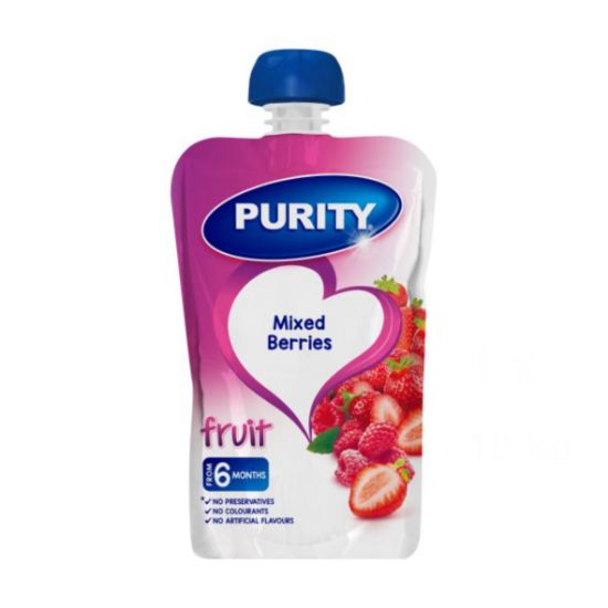 Picture of PURITY BABY FOOD MIXED BERRIES POUCH 110ml 