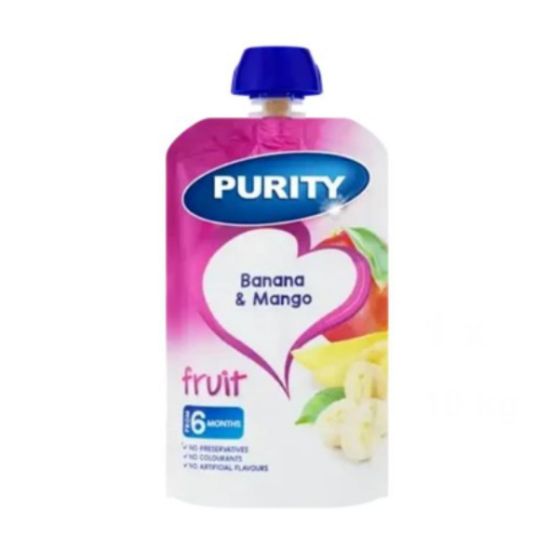 Picture of PURITY BABY FOOD BANANA & MANGO POUCH 110ml