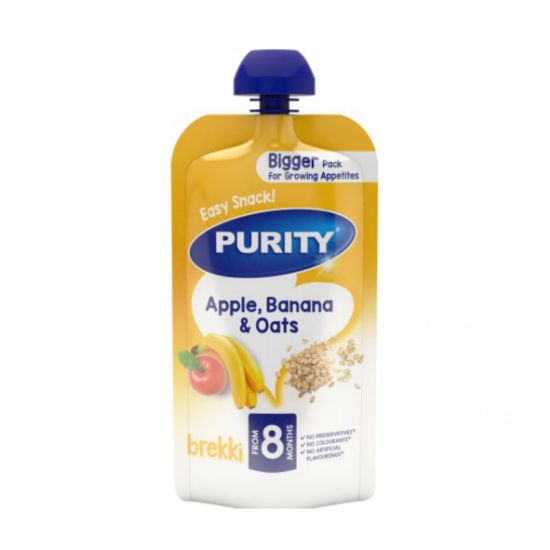 Picture of PURITY BABY FOOD APPLE, BANANA & OATS POUCH 150ml