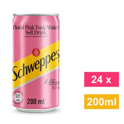 Picture of SCHWEPPES MINI CAN FLORAL PINK TONIC WATER 24x200ml