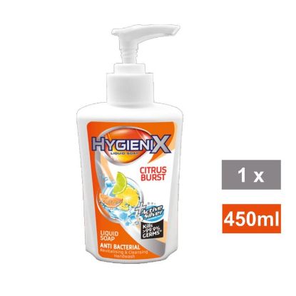 Picture of HYGIENIX CITRUS BURST LIQUID HAND SOAP 450ml 