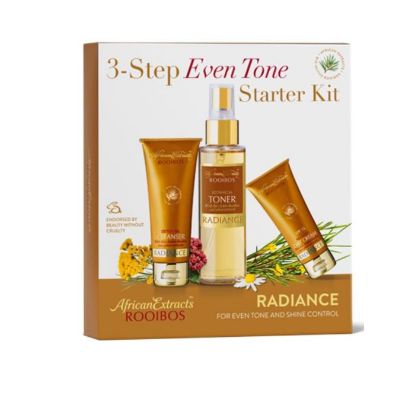 Picture of AFRICAN EXTRACTS ROOIBOS RADIANCE 3 STEP EVEN TONE STARTER KIT 150g
