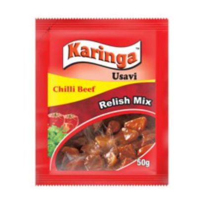 Picture of KARINGA USAVI MIX CHILLI BEEF FLAVOUR RELISH MIX 12x50g 