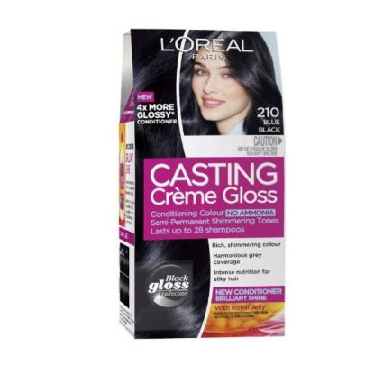 Picture of L'OREAL PARIS CASTING CRÈME GLOSS NO. 210 BLUE BLACK HAIR COLOUR DYE 242g 