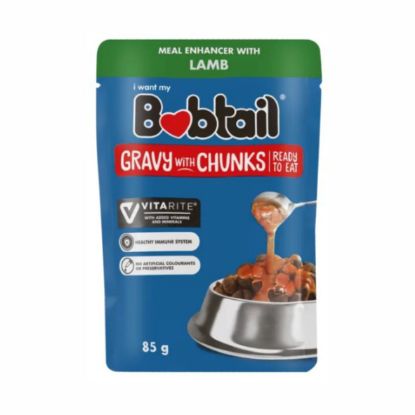 Picture of BOBTAIL LAMB GRAVY CHUNKS POUCH DOG FOOD 85g 
