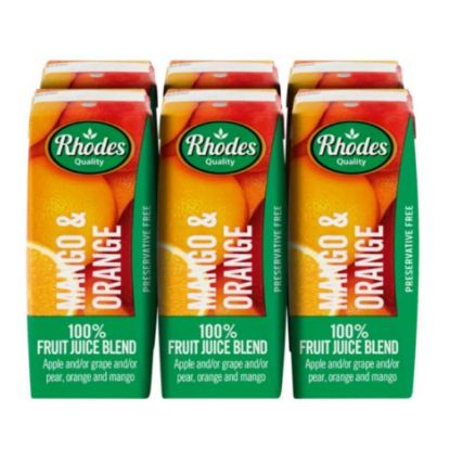 Picture of RHODES QUALITY 100% MANGO & ORANGE JUICE 6x200ml 