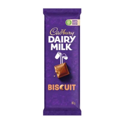 Picture of CADBURY DAIRY MILK BISCUIT CHOCOLATE SLAB 80g