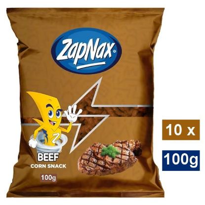 Picture of ZAPNAX BEEF CORN SNACK 10x100g