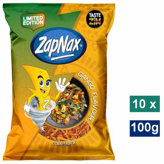 Picture of ZAPNAX GANGO CORN SNACKS 10x100g
