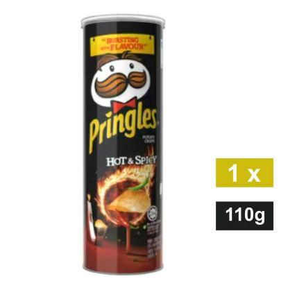 Picture of PRINGLES HOT & SPICY POTATO CRISPS 110g