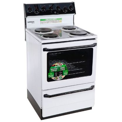 Picture of SUPERIOR PRINCESS 4 PLATE STANDARD WHITE ELECTRIC STOVE