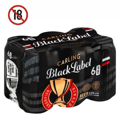 Picture of CARLING BLACK LABEL CANS 6x330ml