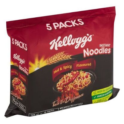 Picture of KELLOGG'S 2 MINUTE HOT AND SPICY NOODLES 5 PACK - 5x70g