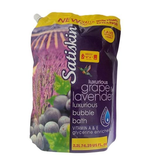 Picture of SATISKIN GRAPE & LAVENDER LUXURIOUS BUBBLE BATH SACHET 2.2L 