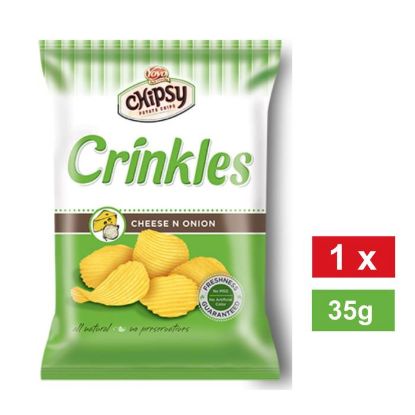 Picture of YOYO CHIPSY CRINKLES CHEESE & ONION POTATO CHIPS 35g
