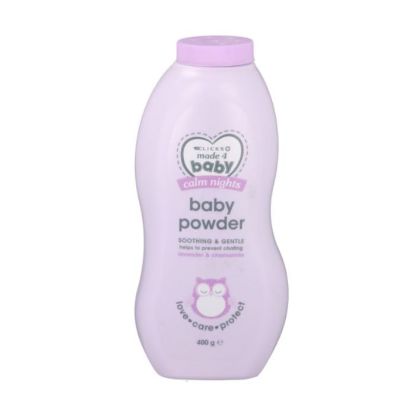 Picture of CLICKS MADE 4 BABY LAVENDER & CHAMOMILE BABY POWDER 400g 