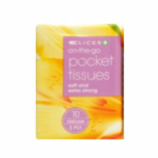 Picture of CLICKS ON THE GO 3-PLY POCKET TISSUE 10's 