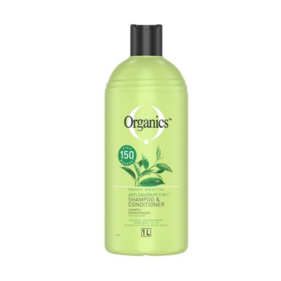 Picture of ORGANICS GREEN TEA 2 IN 1 ANTI-DANDRUFF HAIR SHAMPOO & CONDITIONER 1L 