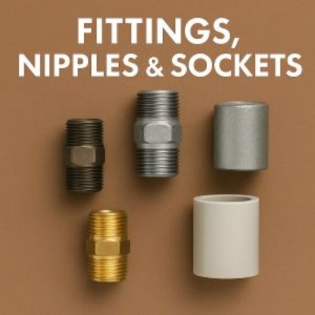 Picture for category Fittings, Nipples, & Sockets - Copper, Galvanized, Polyethylene, Pvc