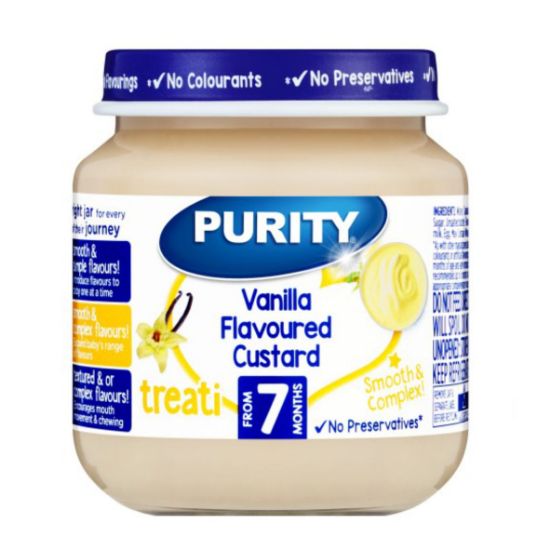 Picture of PURITY SECOND FOOD VANILLA FLAVOURED CUSTARD JAR 125ML
