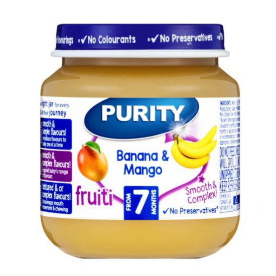 Picture of PURITY SECOND FOOD MANGO & BANANA JAR 125ML 