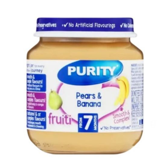 Picture of PURITY SECOND FOOD PEARS & BANANA JAR 125ML