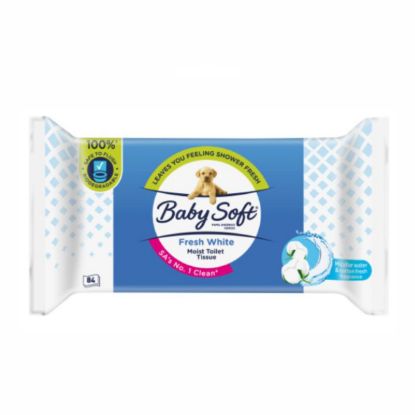 Picture of BABY FRESH WHITE MOIST TOILET TISSUE 84's