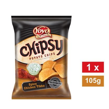 Picture of YOYO CHIPSY SPICY CHICKEN TIKKA FLAVOURED POTATO CHIPS 105g