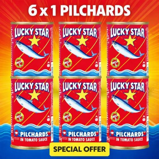 Picture of LUCKY STAR PILCHARDS IN TOMATO SAUCE 6x155g