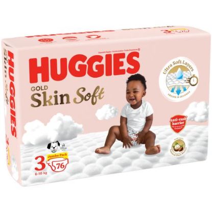Picture of HUGGIES GOLD NAPPIES JUMBO SIZE 3, 76s