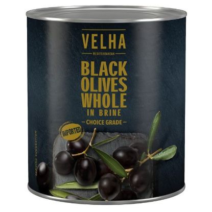 Picture of VELHA BLACK OLIVES - PITTED  3KG