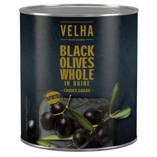 Picture of VELHA BLACK OLIVES - PITTED  3KG