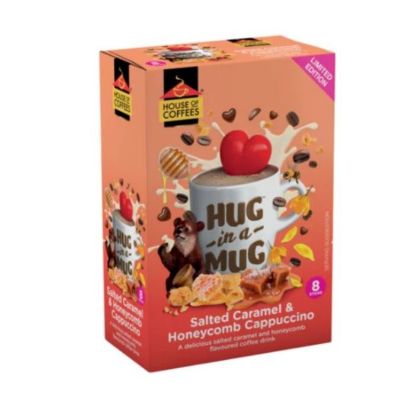 Picture of HUG IN A MUG SALT CARAMEL & HONEYCOMB  INSTANT CAPPUCCINO STICKS 8x24g