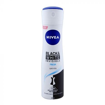 Picture of NIVEA LADIES DEODORANT SPRAY - BLACK & WHITE FRESH 150ml