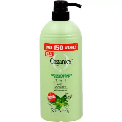Picture of ORGANICS SHAMPOO AND CONDITIONER 2 IN 1 ANTI DANDRUFF 1L