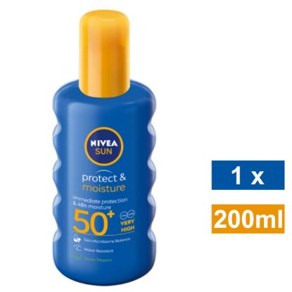 Picture of NIVEA SUN PROTECT & MOISTURE SUN SUNSCREEN SPRAY SPF50+ 200ml