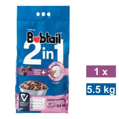 Picture of BOBTAIL 2-in-1 PUPPY FOOD - MILKY BONES 5.5KG