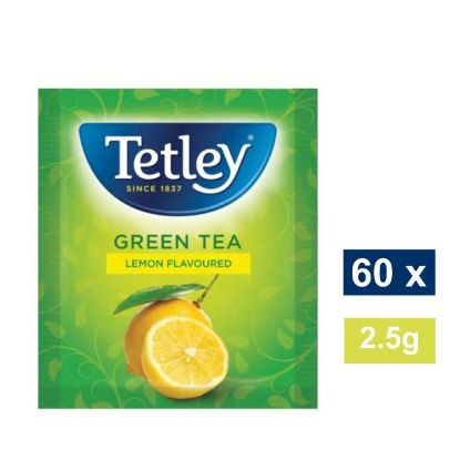 Picture of TETLEY LEMON FLAVOURED GREEN TEA ENVELOPES 60x2.5g 