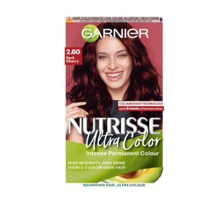Picture of GARNIER NUTRISSE CREME NO. 2.6 DARK CHERRY DEEP NOURISHING PERMANENT HAIR COLOUR 172g  