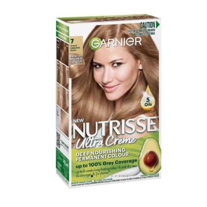 Picture of GARNIER NUTRISSE CREME NO. 7 ALMOND DARK BLONDE DEEP NOURISHING PERMANENT HAIR COLOUR 172g