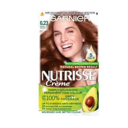 Picture of GARNIER NUTRISSE CREME NO. 6.23 ROSE GOLD DEEP NOURISHING PERMANENT HAIR COLOUR 172g 
