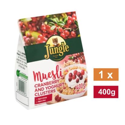 Picture of JUNGLE CRANBERRY & YOGHURT CLUSTERS MUESLI 1x400g